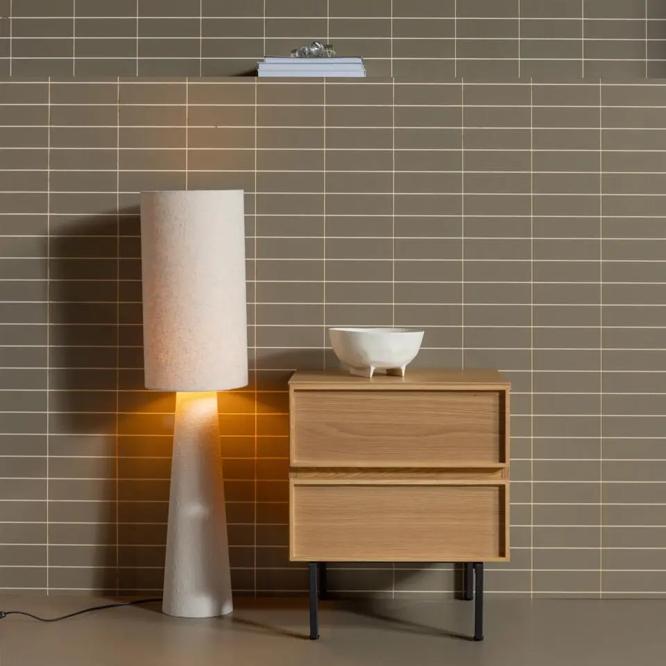 TOURS ladekast/nachtkastje 2 lades melamine/MDF naturel