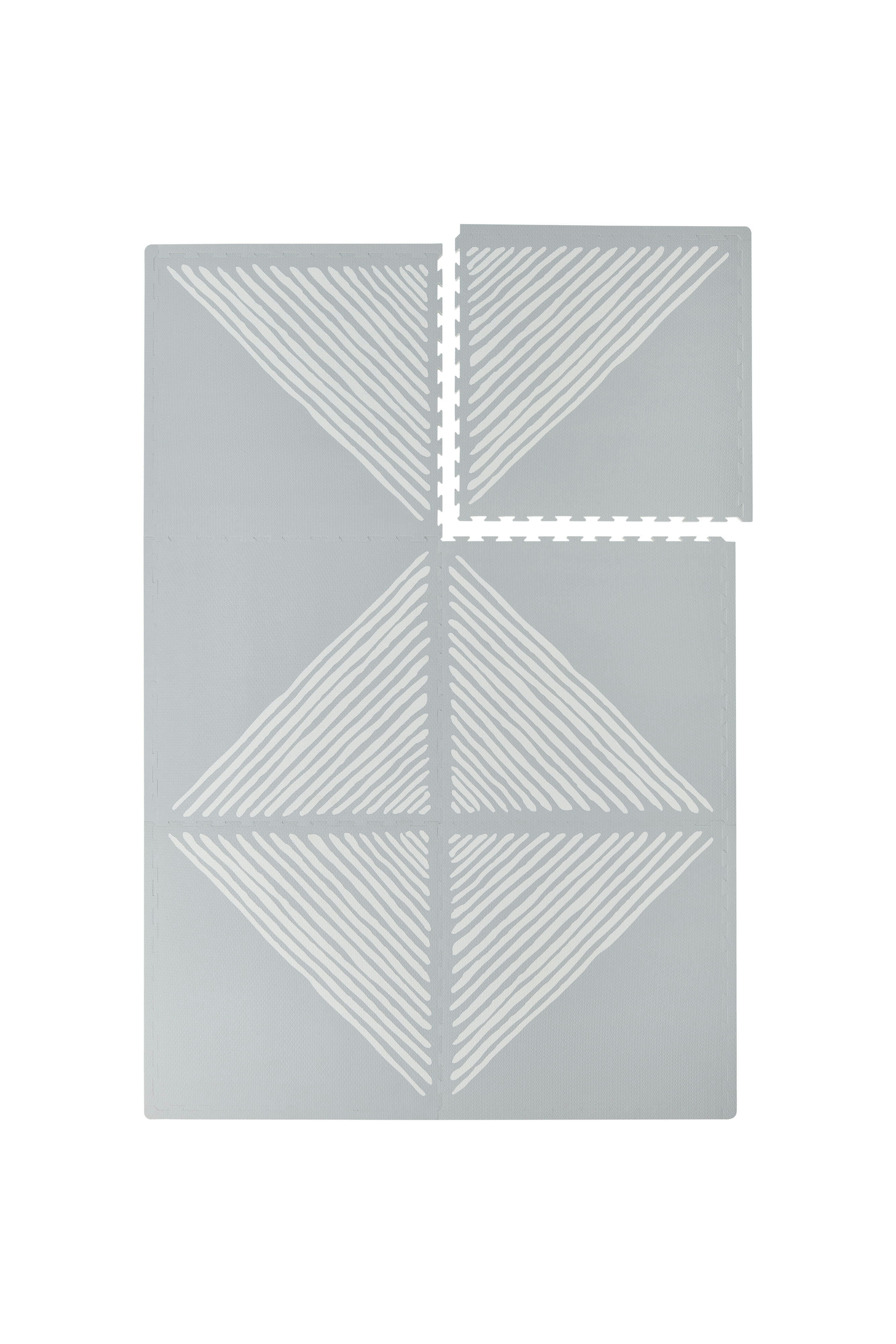 GRIS - Tapis en mousse bébé gris 180x120cm