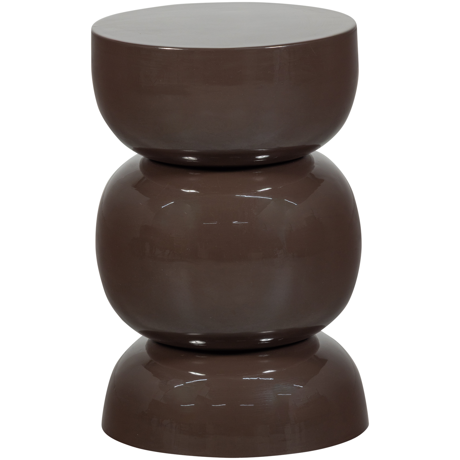 WOOOD bijzettafel Breno - Metaal - Donkerbruin - 46x30x30