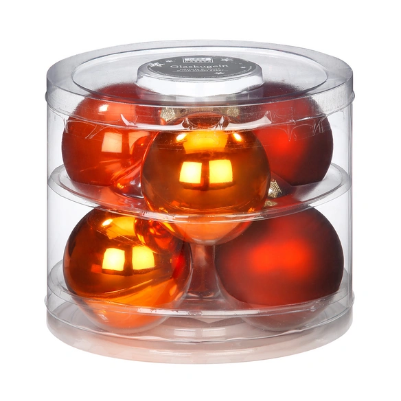 Weihnachtskugel, Ø: 7 cm, Glas, 6 Stück