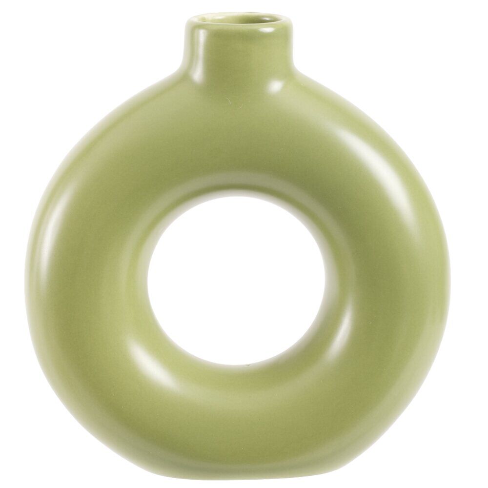 Vase céramique blanc H15cm