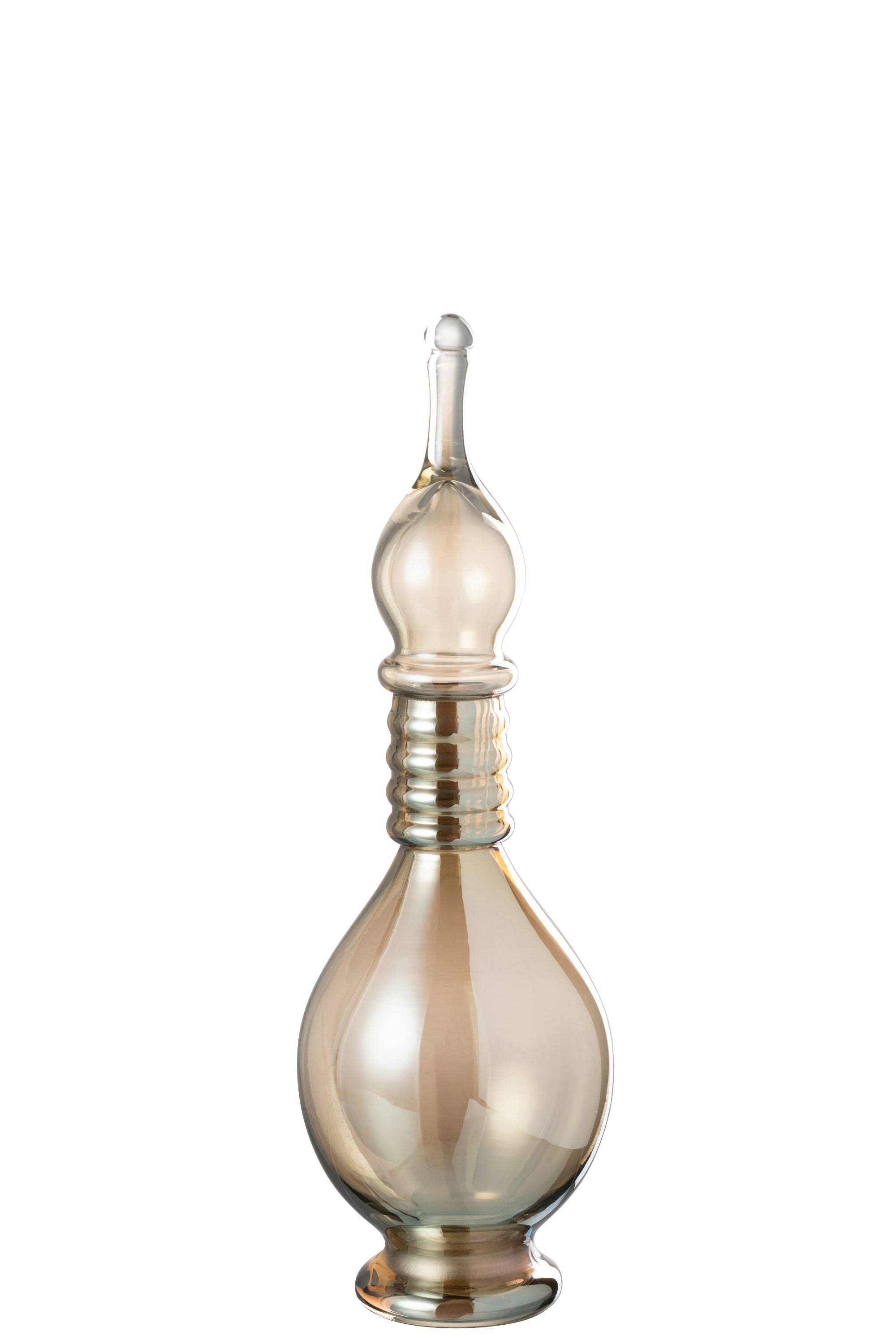 J-Line vaas   stop flesje Joey - glas - beige - medium