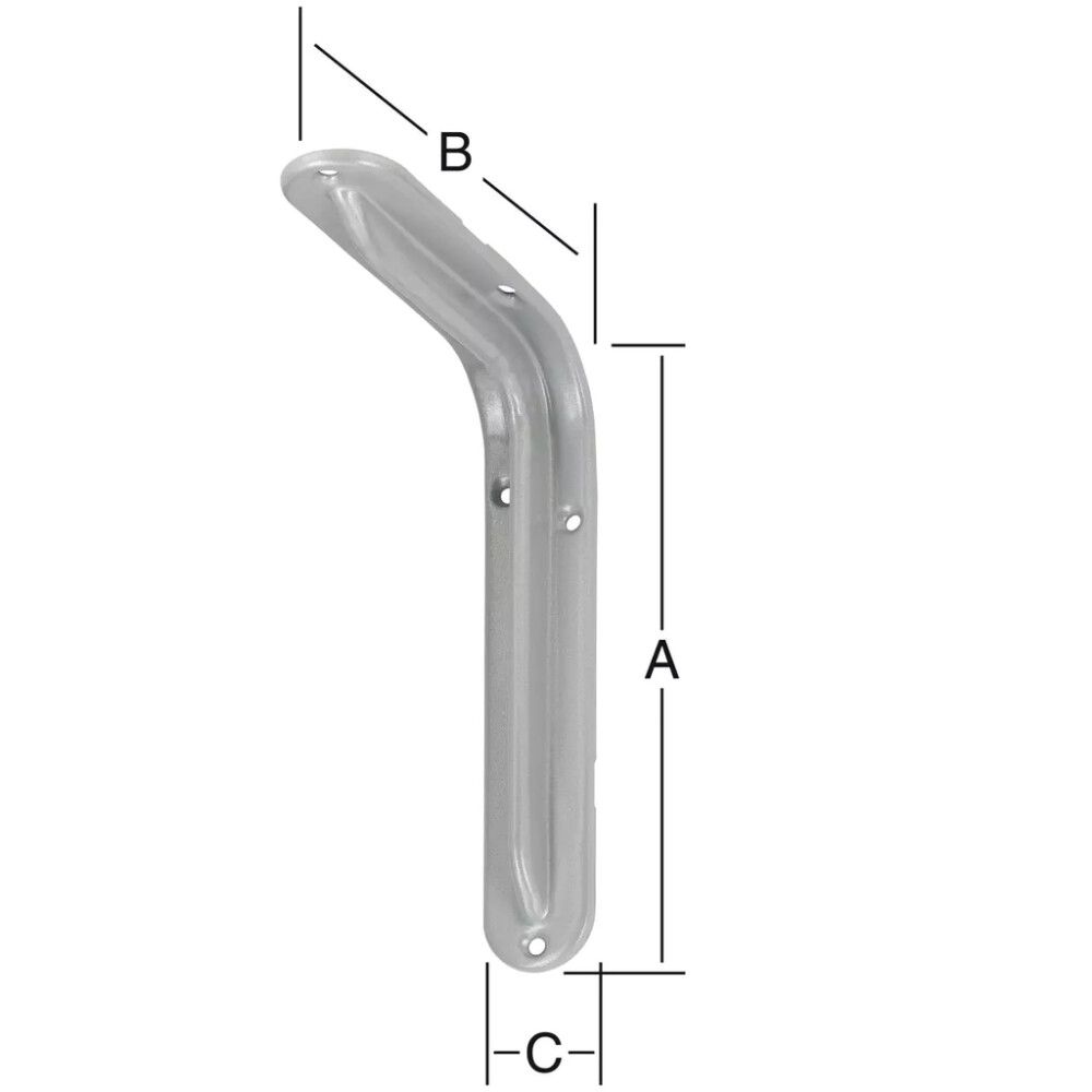 HYLLEKNEKT VORMANN TITAN-GRÅ 195 X 135 MM