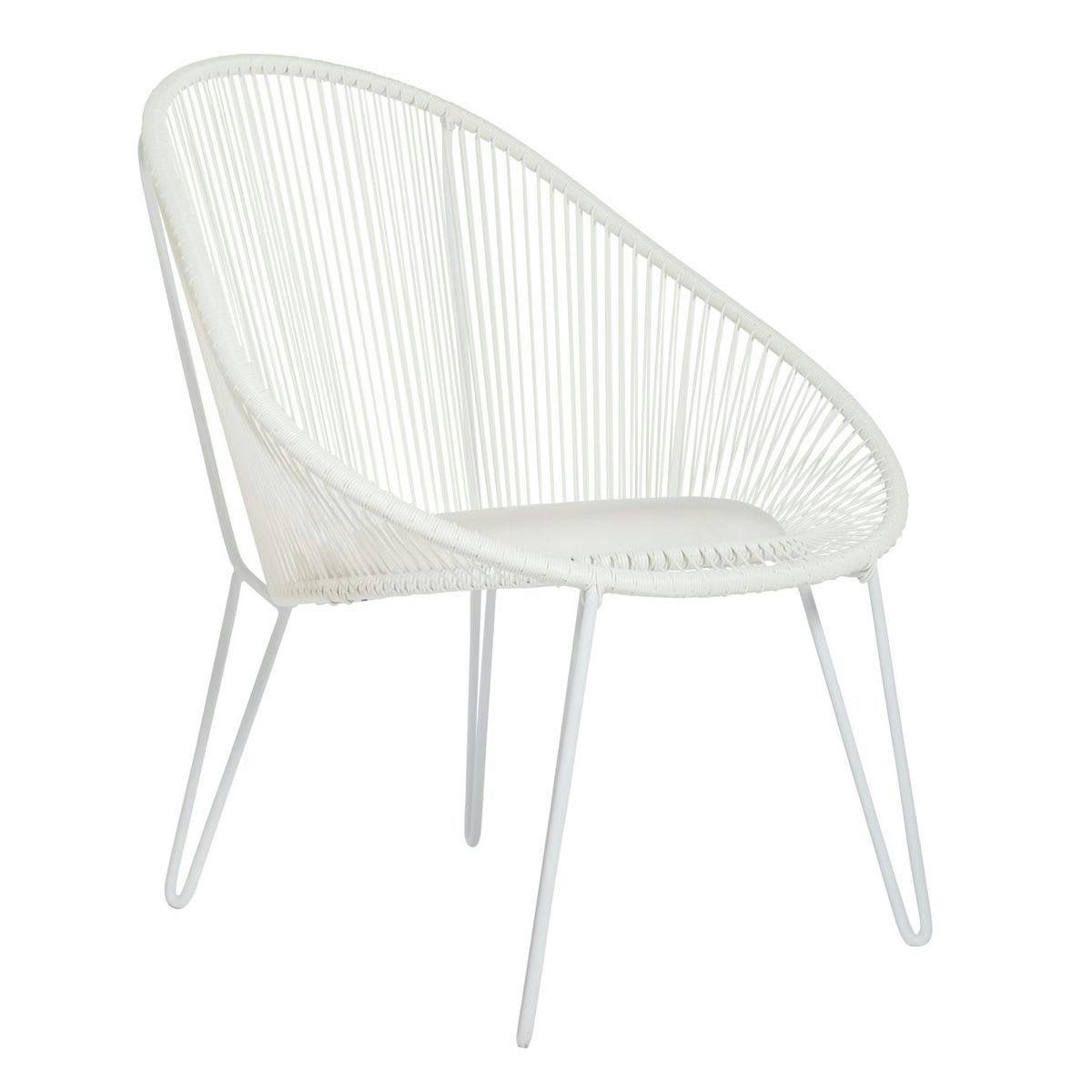 PALM SPRINGS - Fauteuil d'extérieur en aluminium blanc