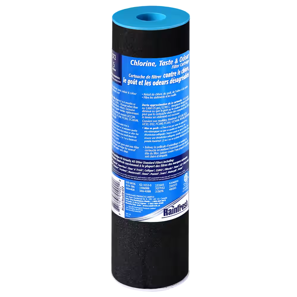 Rainfresh CF2 Filter Cartridge - for Chlorine, Taste & Odour, Assorted Quanitities