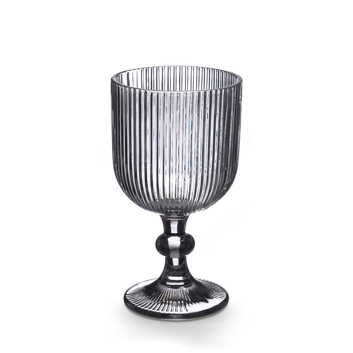 Copo de água RISCAS cinza em vidro com pé 37cl