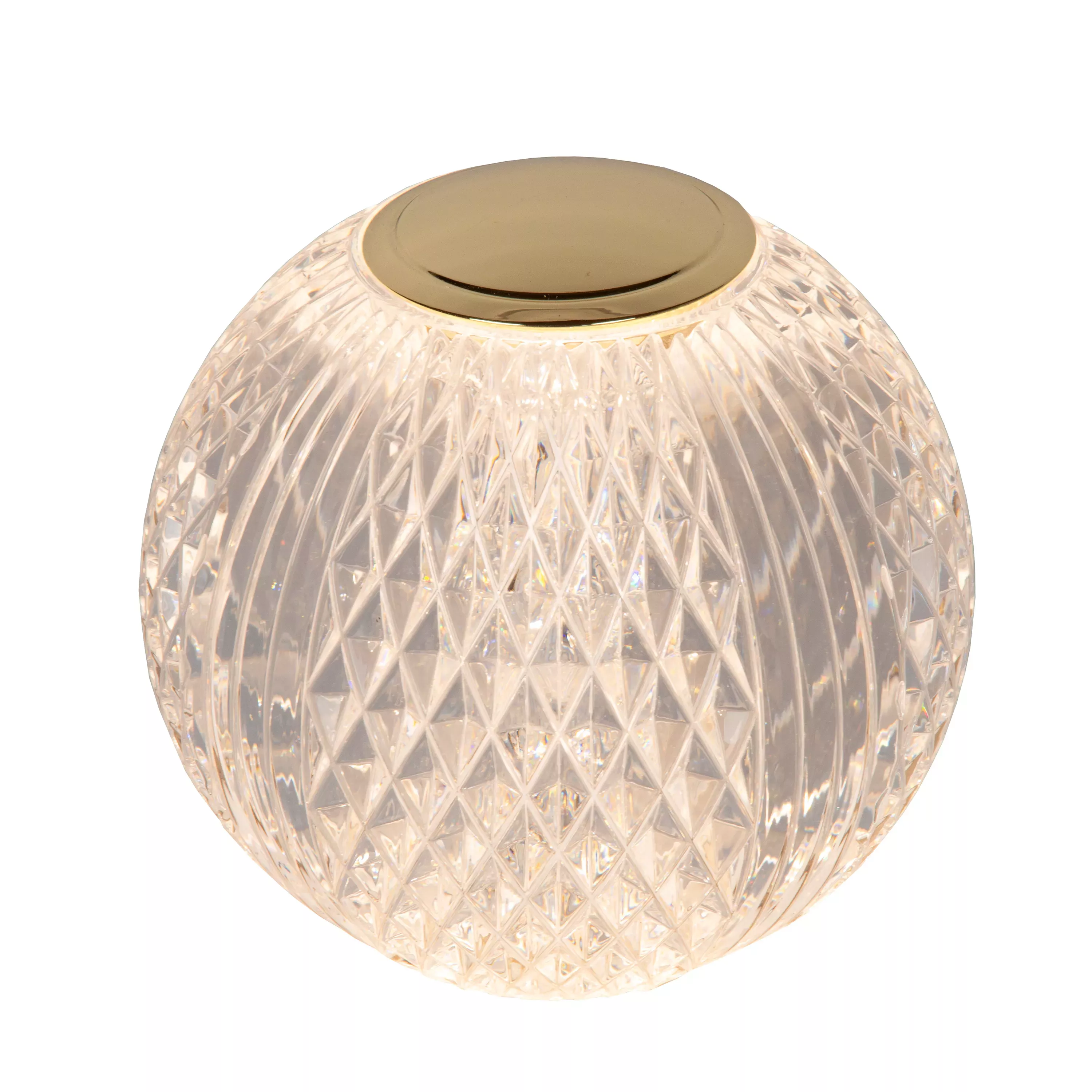Lampa stołowa glamour Cintra przezroczysto-złota LED 1.5W wys:8,7cm Lucide