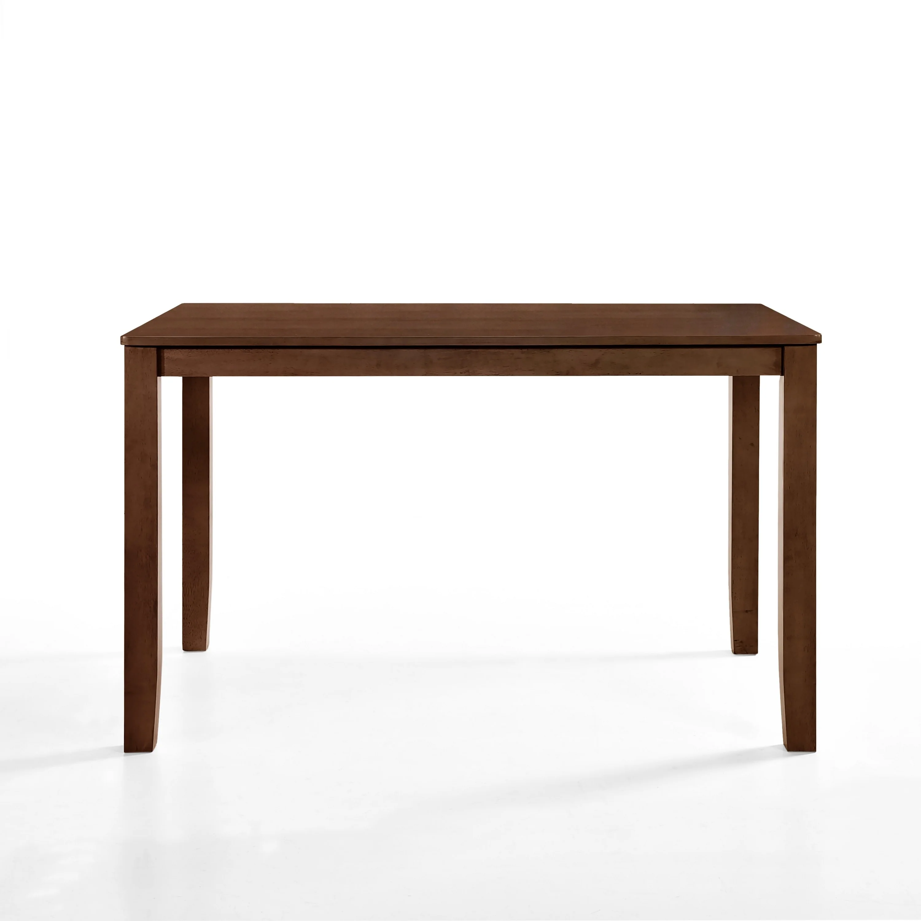 Accai Counter Height Dining Table, Angled Legs, Walnut Wood 59 Inch