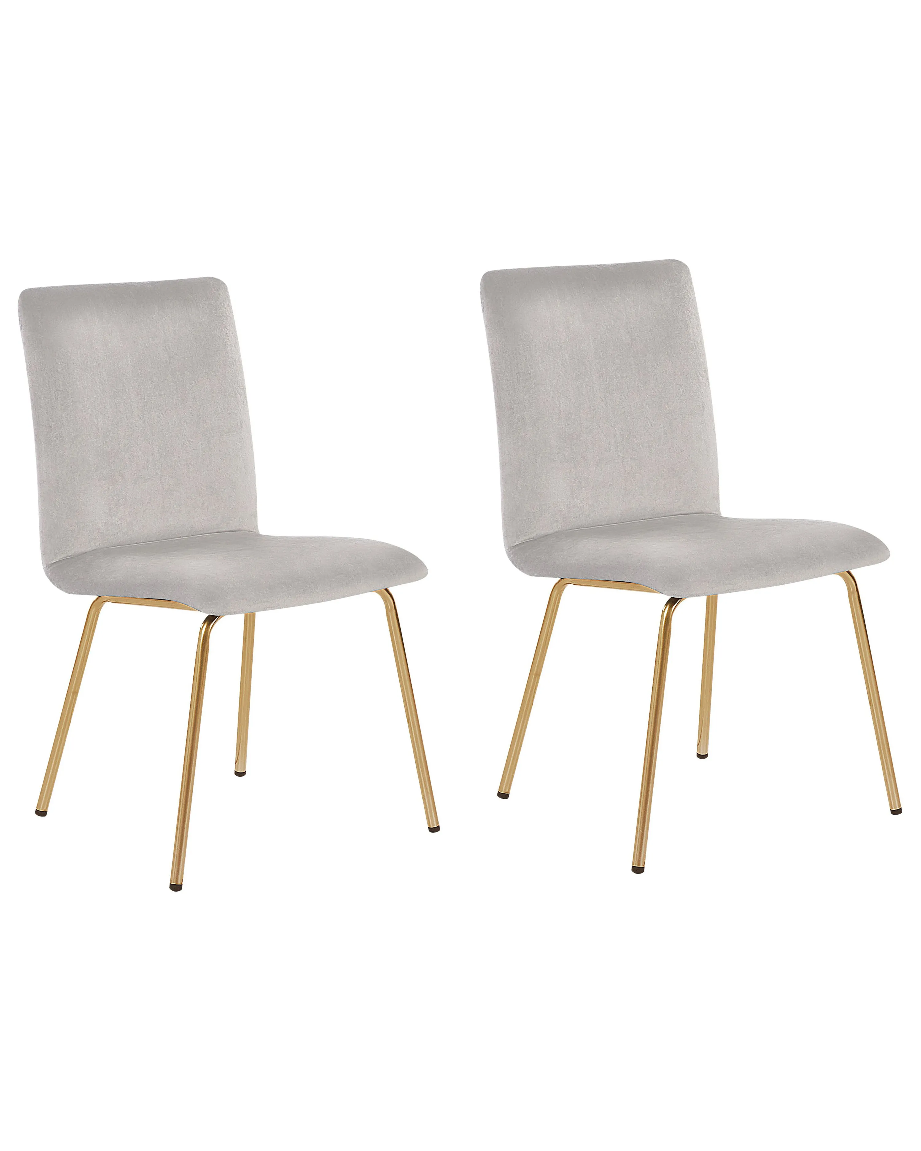 Set of 2 Dining Chairs RUBIO Velvet Grey
