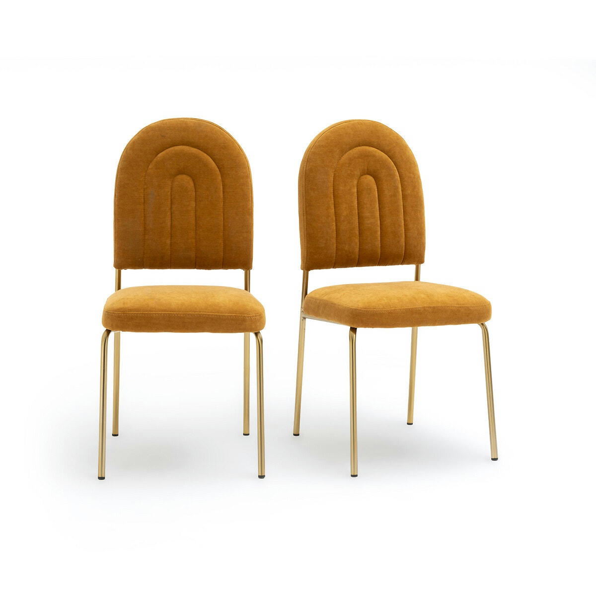 Lot de 2 chaises velours, Rainbow