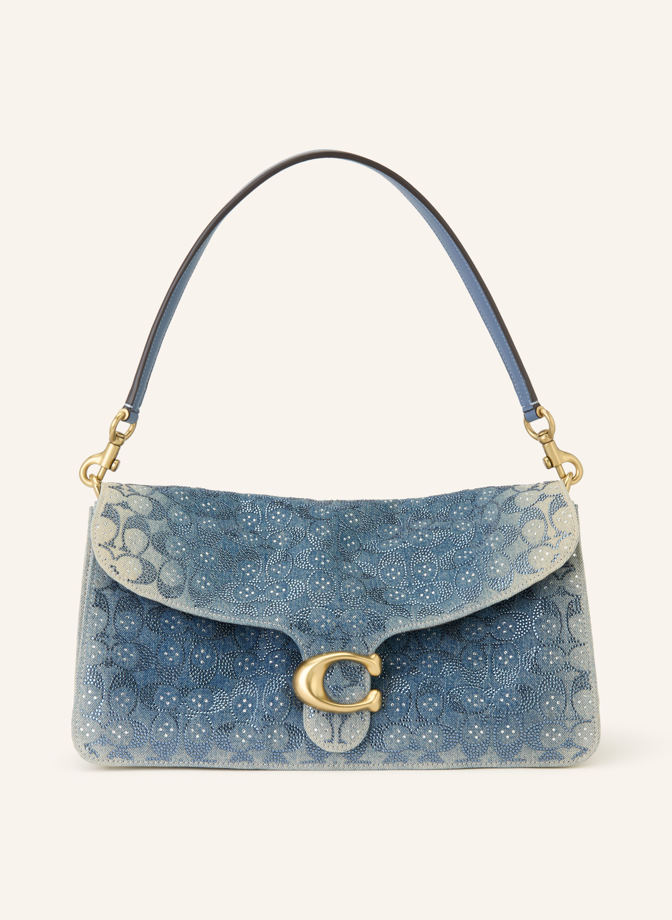 COACH Schultertasche TABBY 36 mit Schmucksteinen
