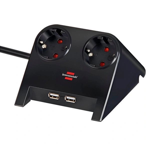 Tischsteckdose »Desktop Power«, schwarz, 230V