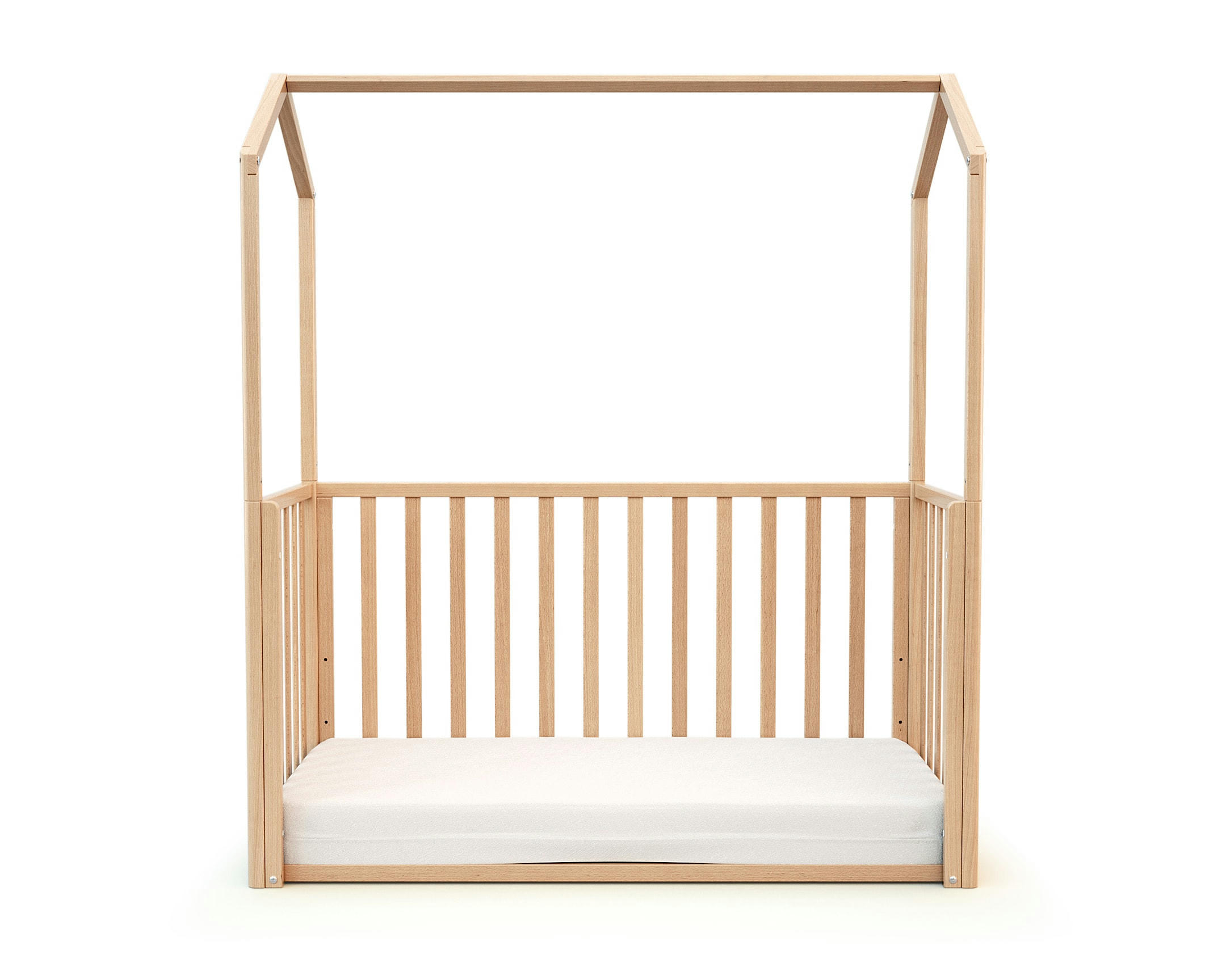 - Lit bébé 60x120 hêtre verni