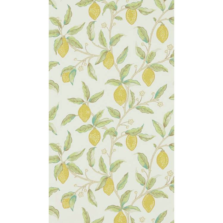 Morris & Co. Lemon Tree Leaf Yellow Floral Wallpaper