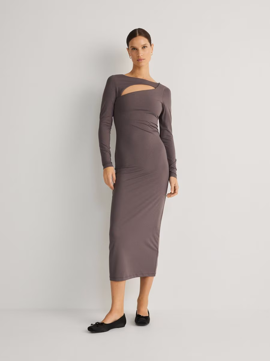 Dress With Decorative Neckline