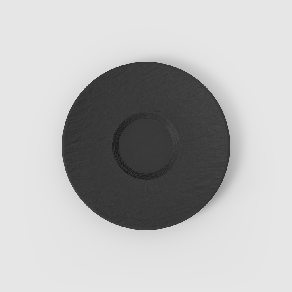 Manufacture Cappuccino cup saucer - Black, 6.9'', Premium Porcelain