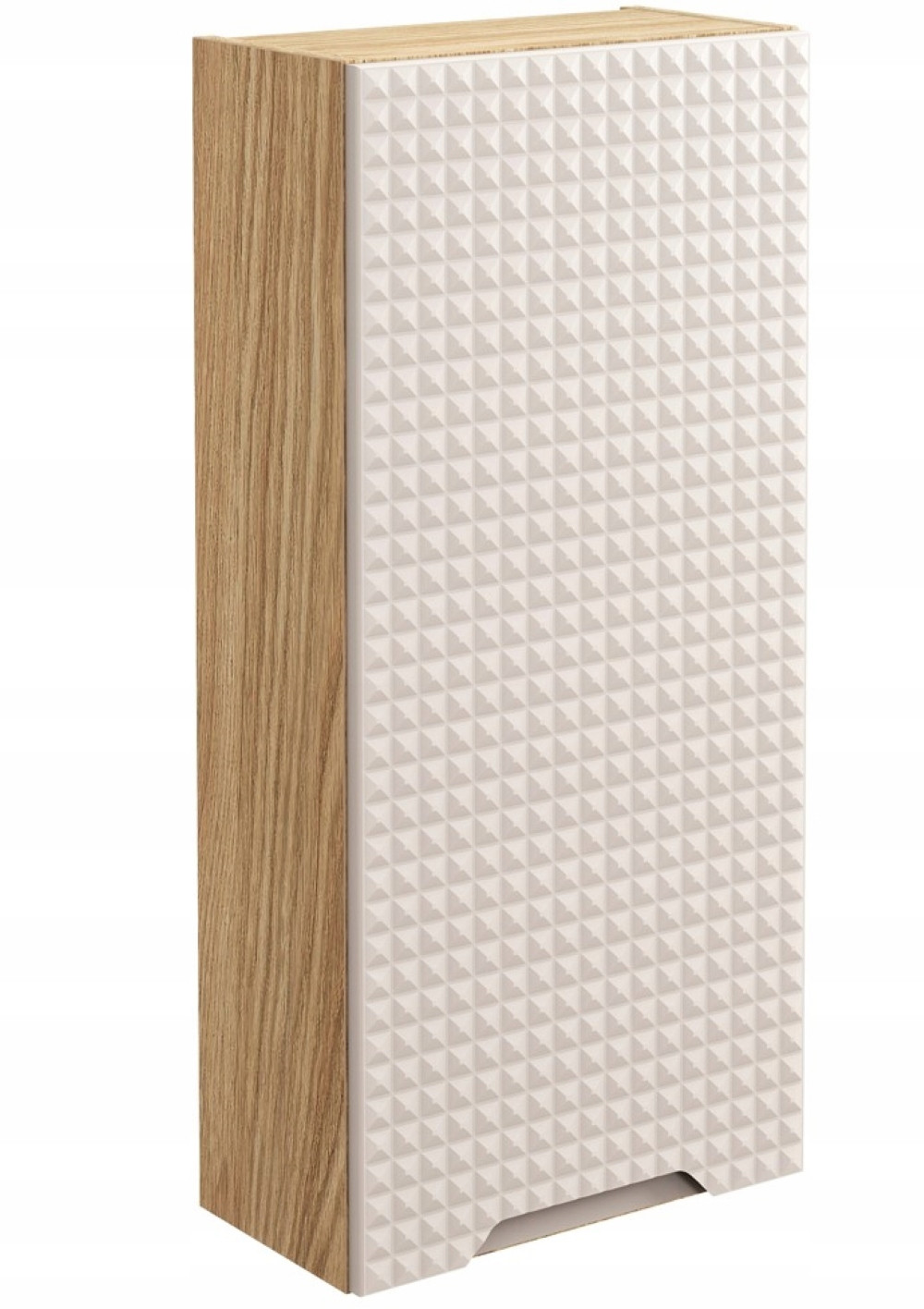 Słupek Łazienkowy 35 cm BEŻOWY DĄB Drzwi Front MDF 3D LUXOR
