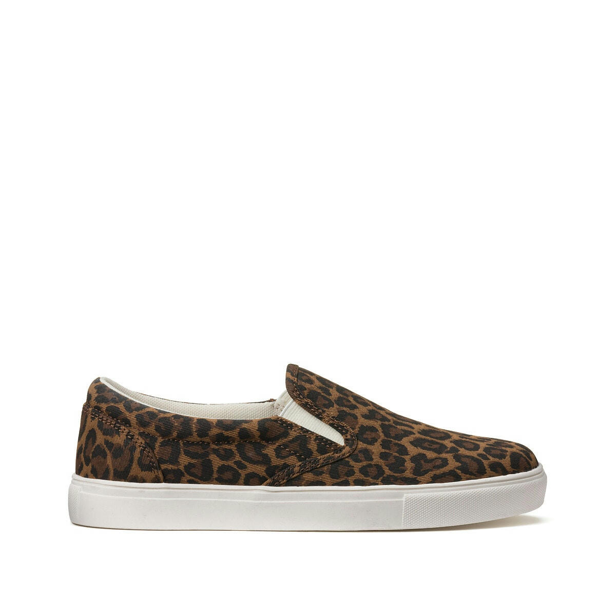 Baskets slip-on imprimées léopard