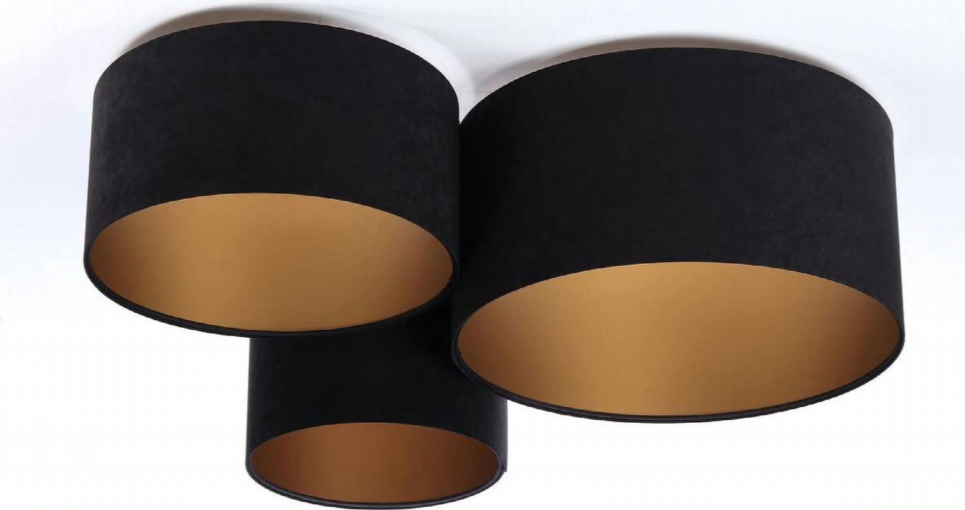 TRIO - Plafonnier Tissu Noir