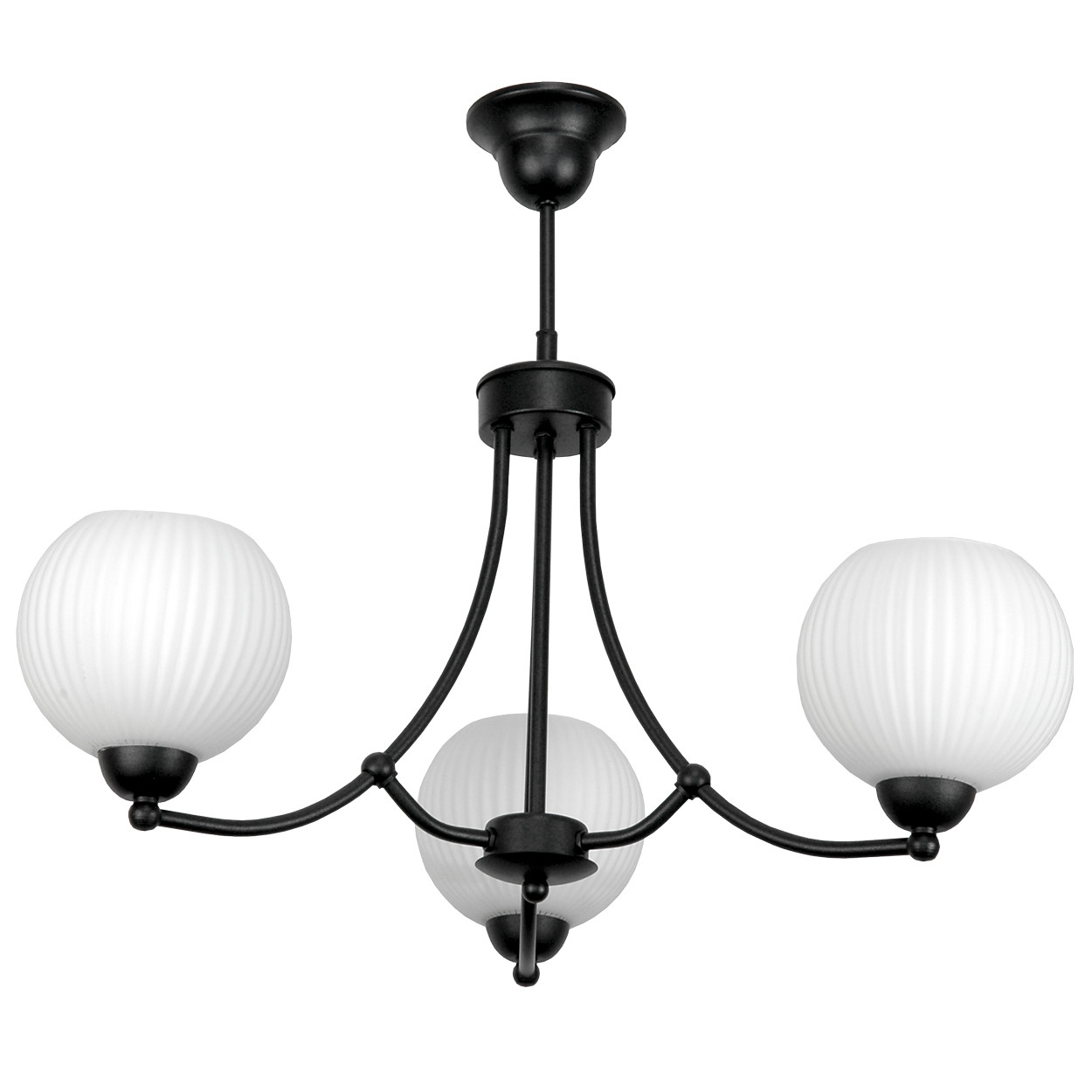 Lampa sufitowa czarna loft do salonu EDYLIT żyrandol 3xE27 BODO 15-392
