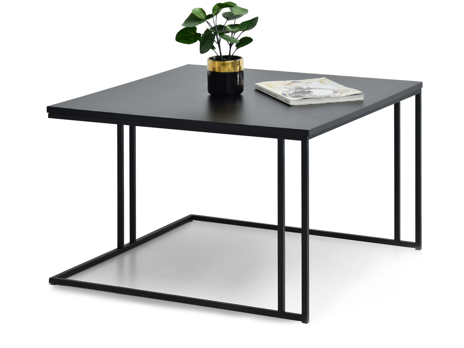 Stolik-Kawowy Dark-Xl Czarny, Podstawa Czarny