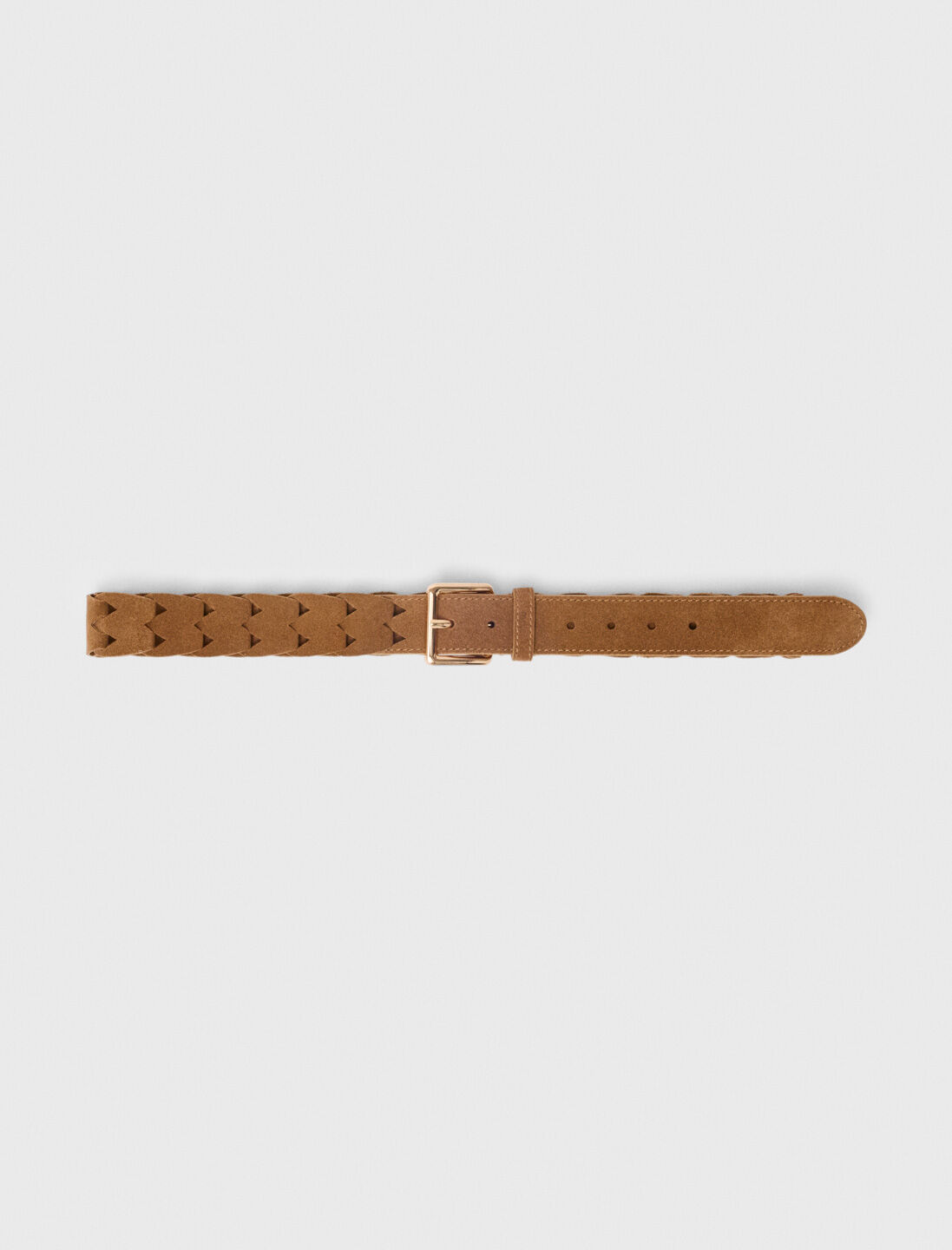 Ceinture tressée en suède
