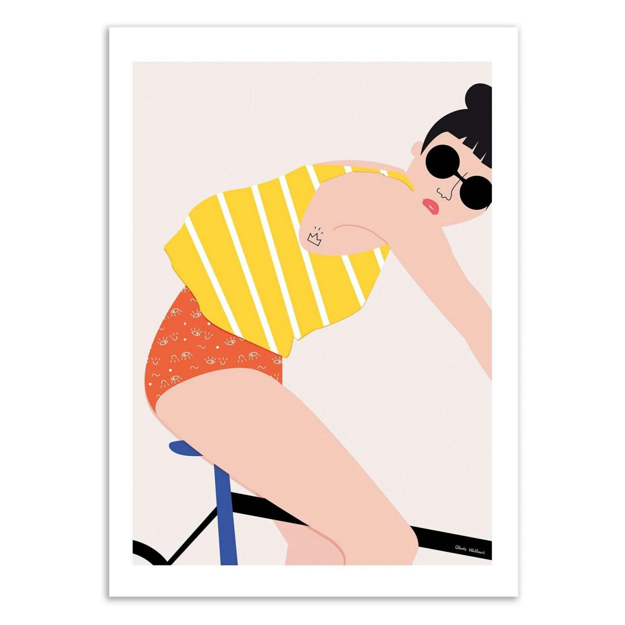 CÉLESTE WALLAERT - BIKE - Affiche d'art 50 x 70 cm