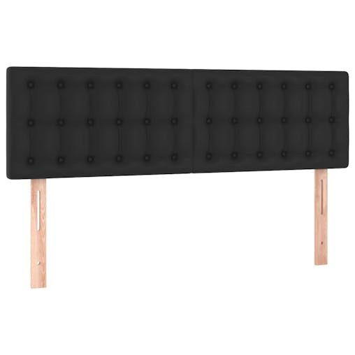 NNEVL Headboards 2 pcs Black 72x5x78/88 cm Faux Leather