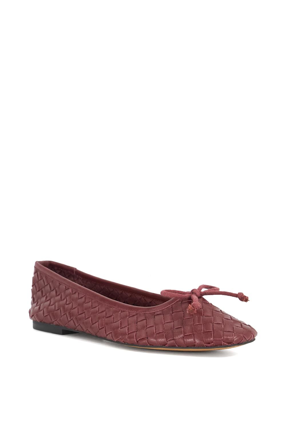Dune London Heat' Leather Ballet Pumps