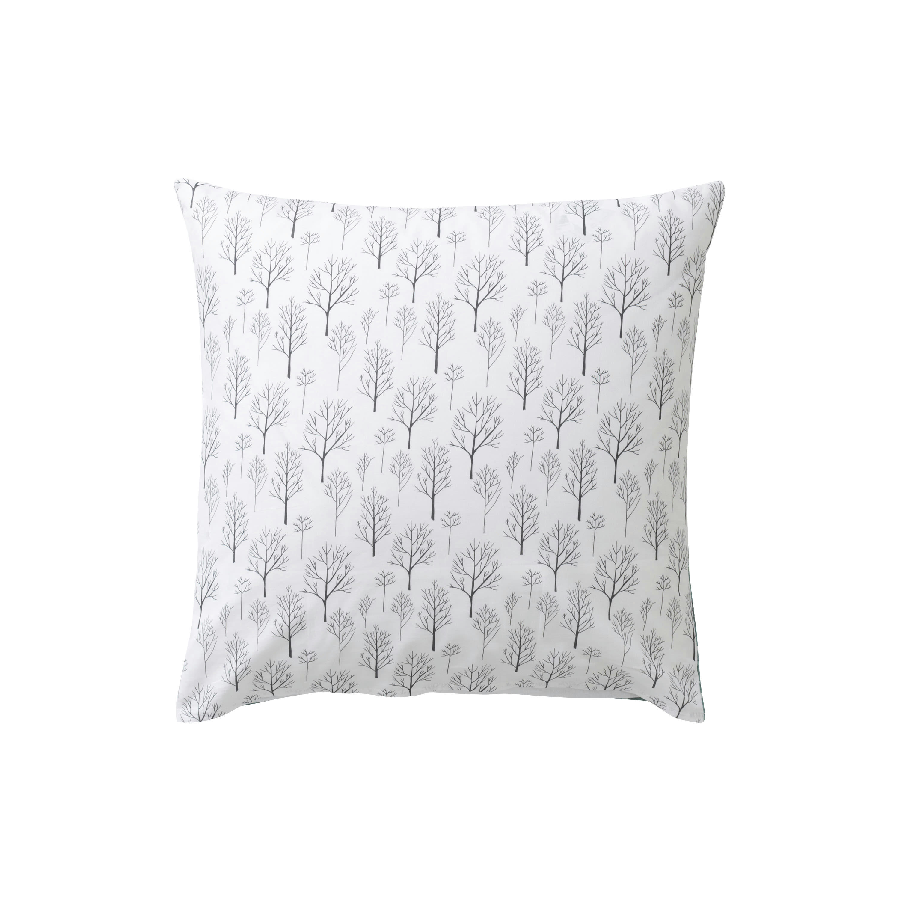FEERIES - Taie d'oreiller carré imprimé blanc 64 x 64 cm