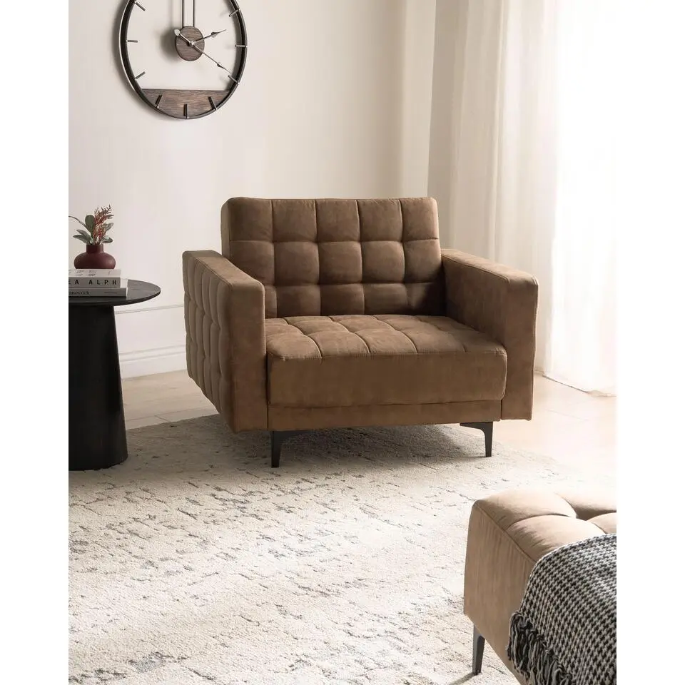 ABERDEEN - Fauteuil - Bruin - Kunstleer