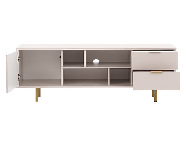 Monica - meuble TV - beige - 4 niches et 2 portes - 150 cm - Best Mobilier
