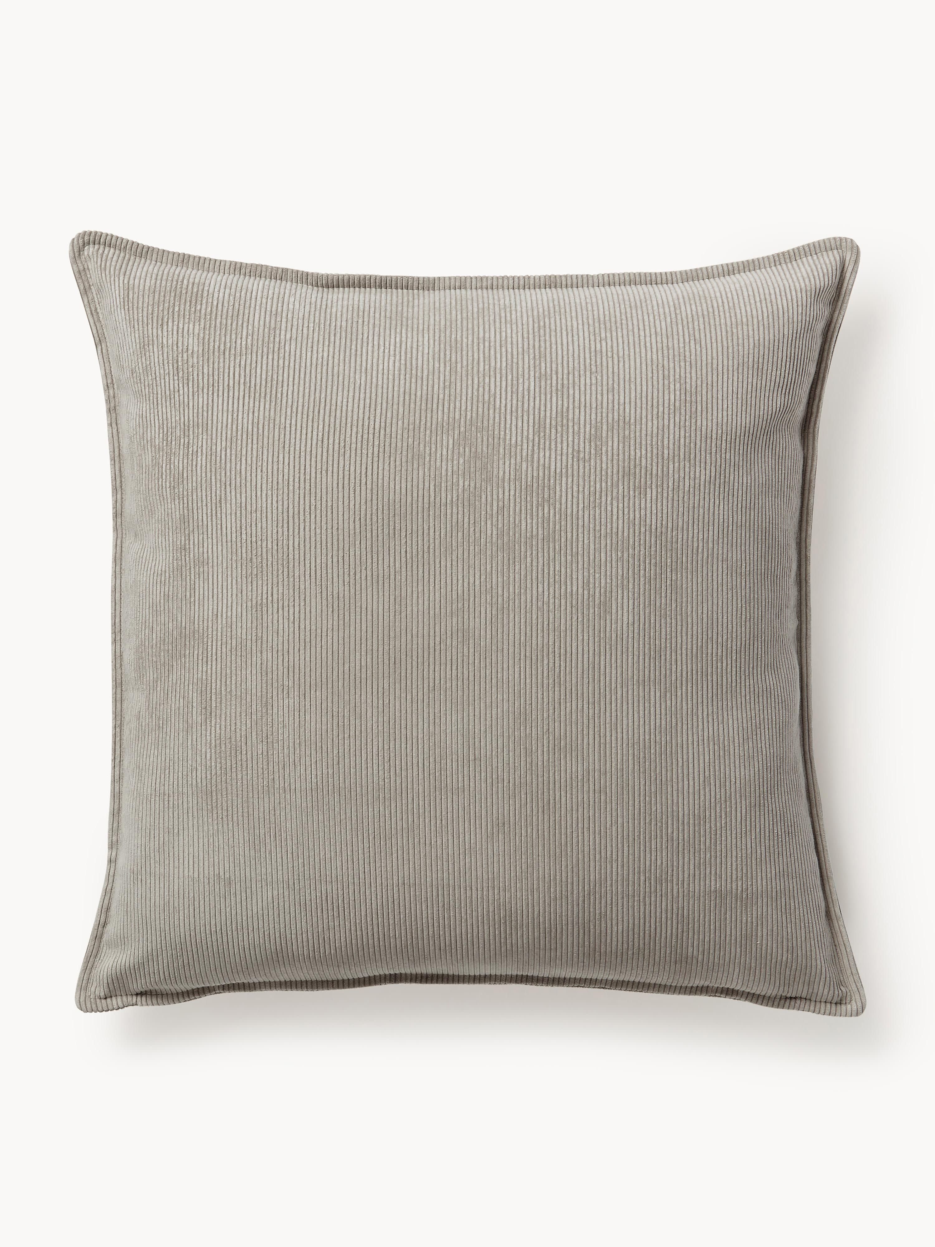Großes Cord-Sofa-Kissen Lennon, 70 x 70 cm