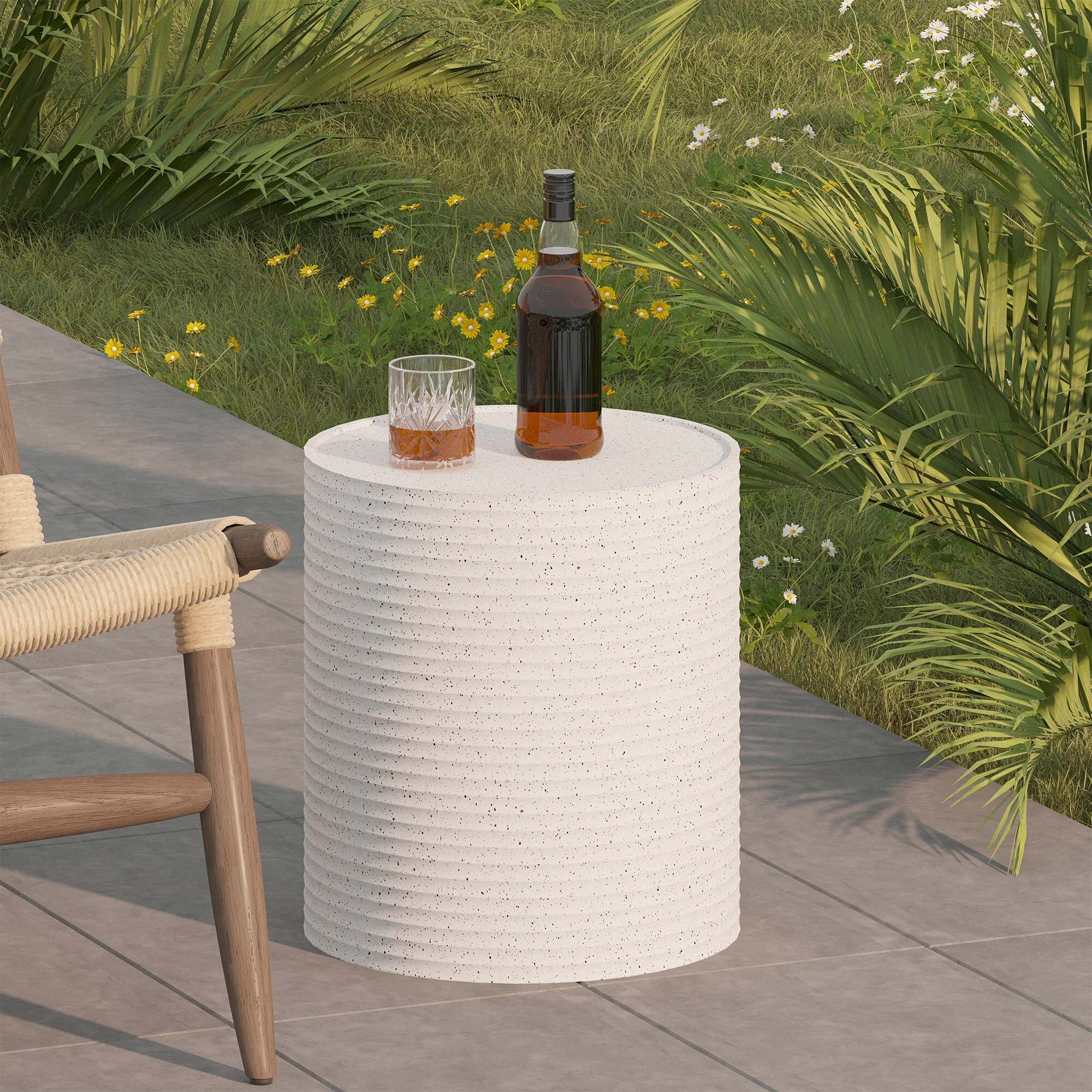 Round Outdoor Side Table