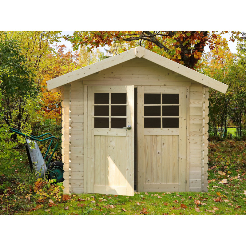 Abri de jardin en bois Lannion 28 mm 2,98 x 2,98 m SOLID