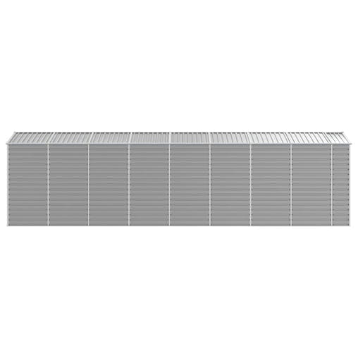 NNEVL Garden Shed Light Grey 191x725x198 cm Galvanised Steel