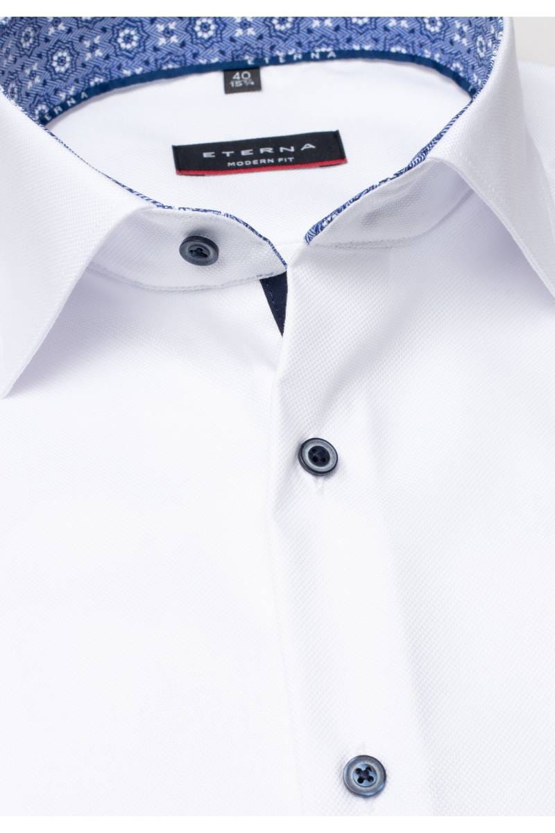 ETERNA Modern Fit Hemd weiss, Strukturiert
