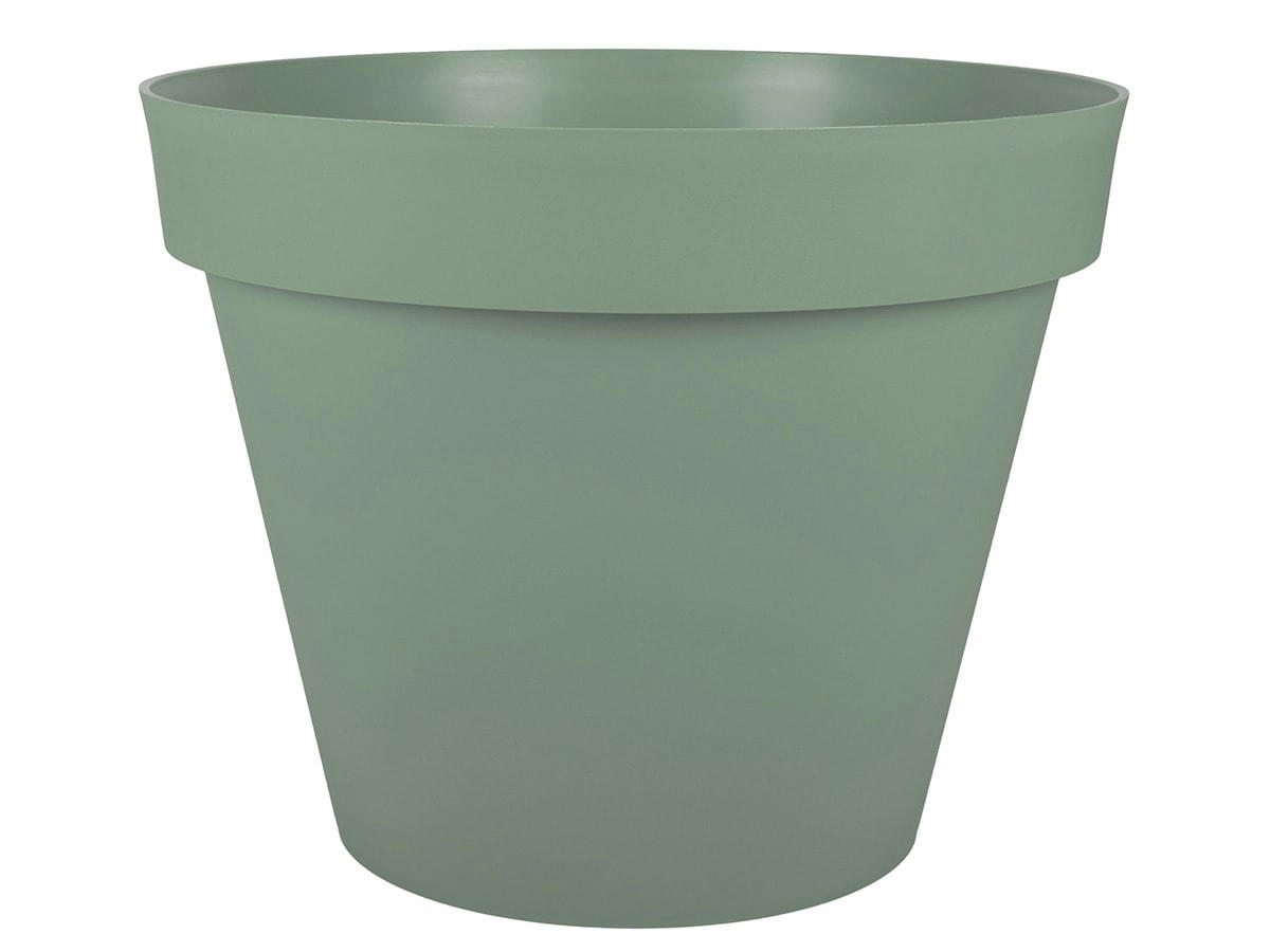 TOSCANE - Pot de fleur rond 60x47 cm en polypropylène vert laurier