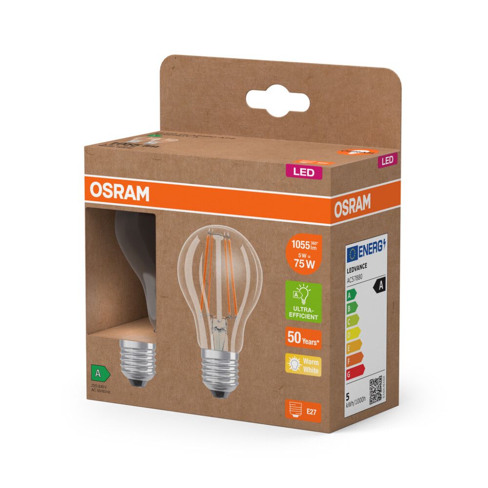 GLOBUSPÆRE LEDVANCE LED NORMAL KLAR E27 5W