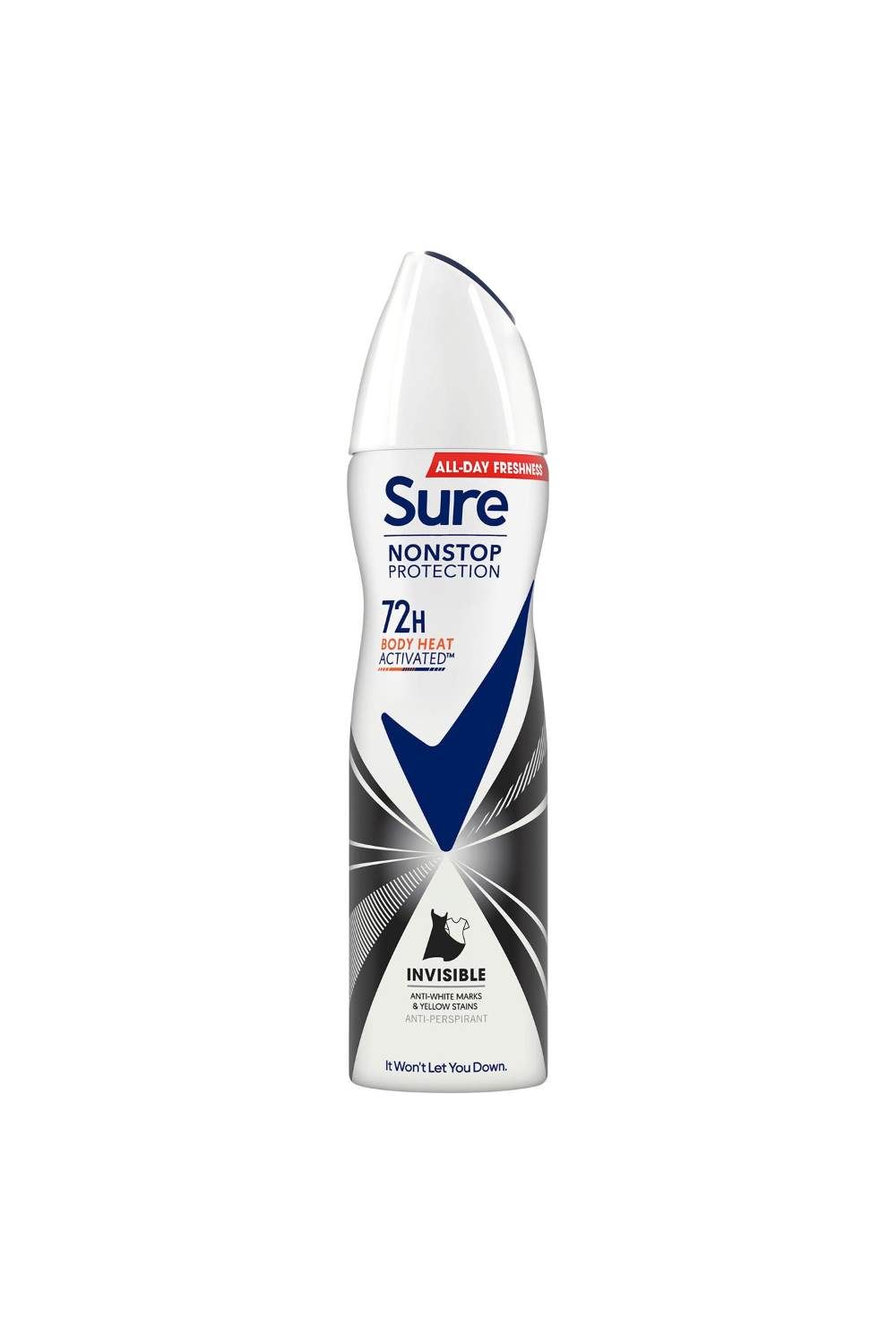 Sure Women 'Anti-Perspirant' 72H Deo Invisible Black & White, 6x150ml