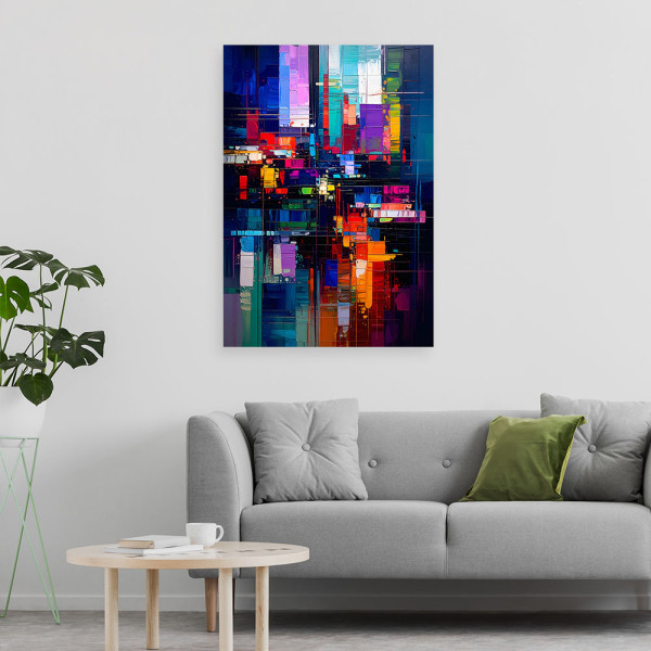 Obraz do salonu biura, Abstrakcja Kolorowa efekt farby 20x30