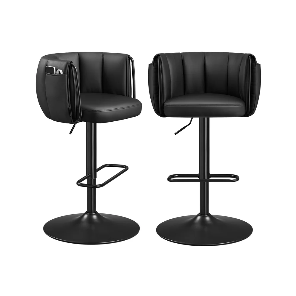 Tabourets de bar 2 places pivotants 360° - Hauteur réglable