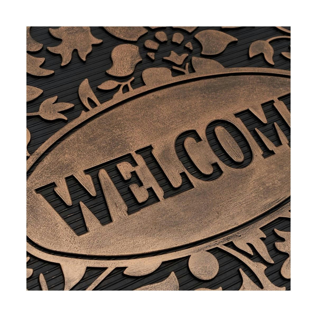 - Paillasson caoutchouc welcome fleurs 75x45x1cm