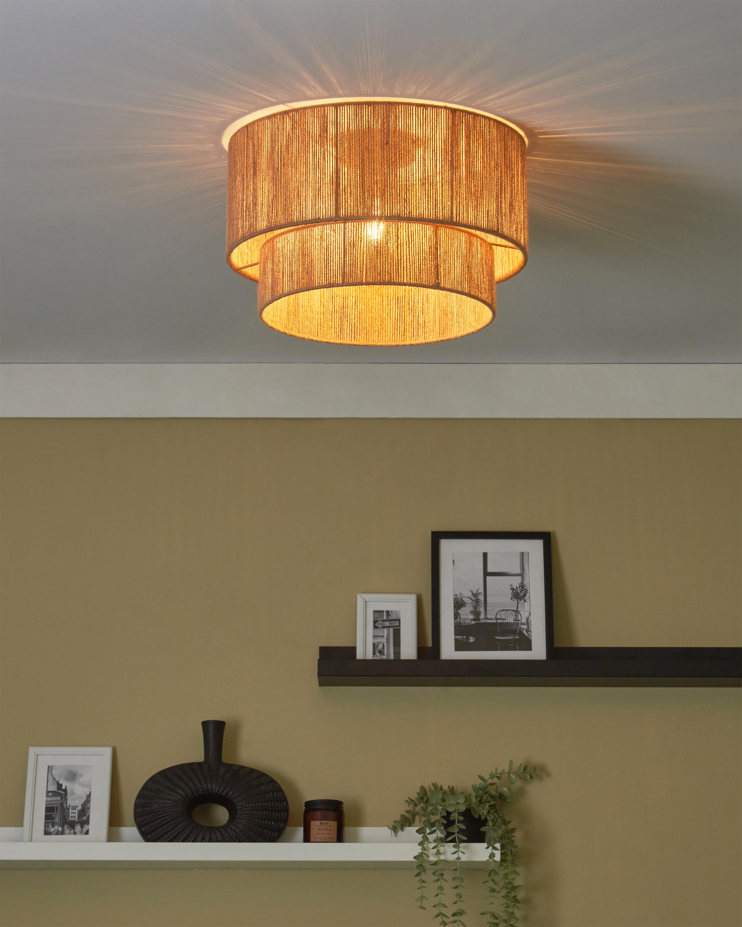 Ceiling Lamp DORING Jute Natural