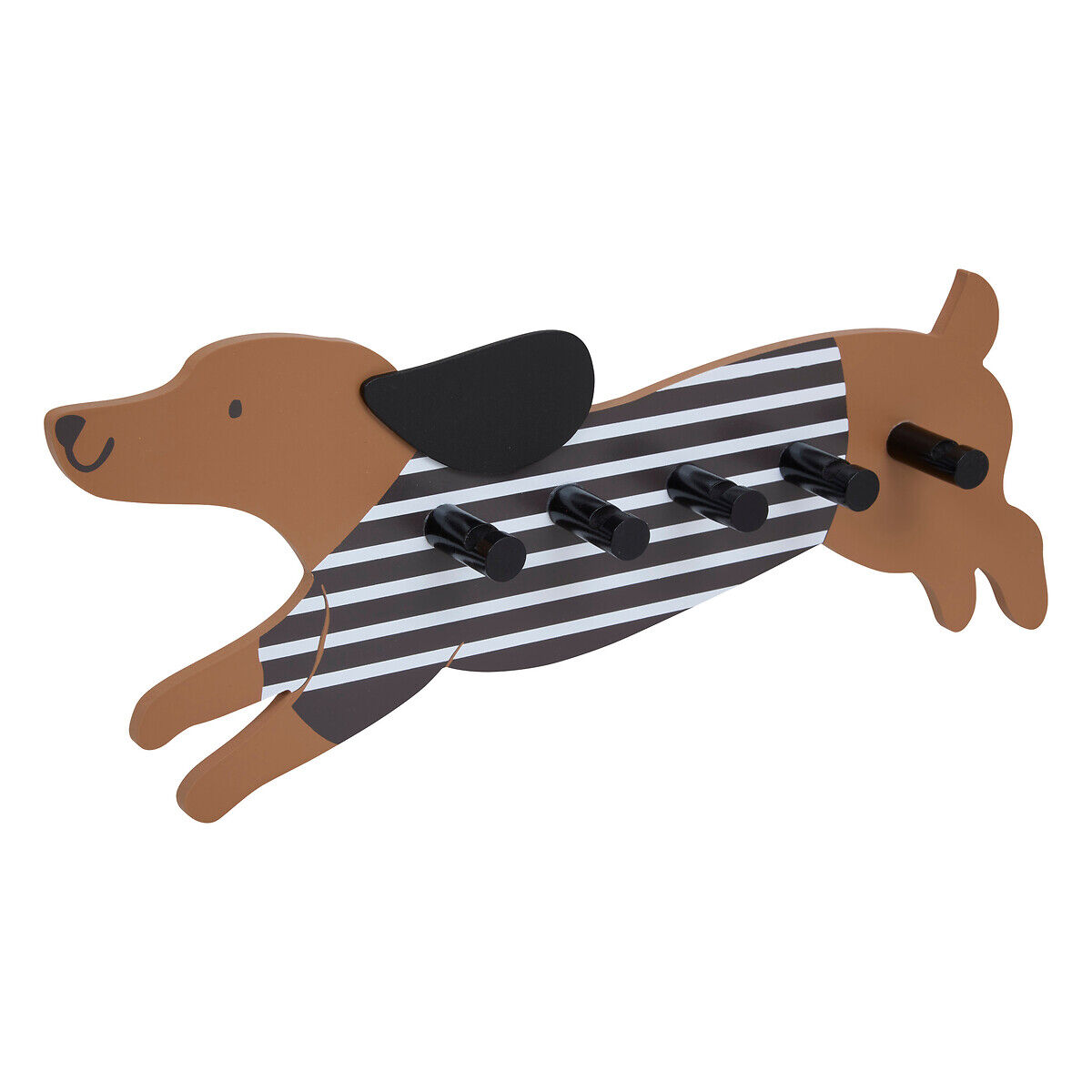 Cabide cão em mdf com 5 ganchos