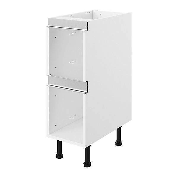 Caisson bas de cuisine à 2 casseroliers blanc L. 30 cm Caraway Innovo GoodHome