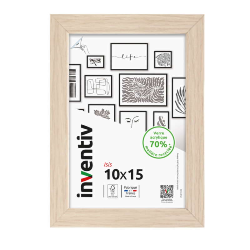 Cadre Isis naturel 10 x 15 cm INVENTIV