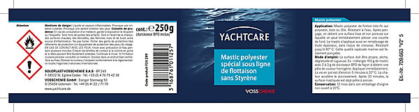 Mastic polyester spécial sous ligne de flottaison 250g