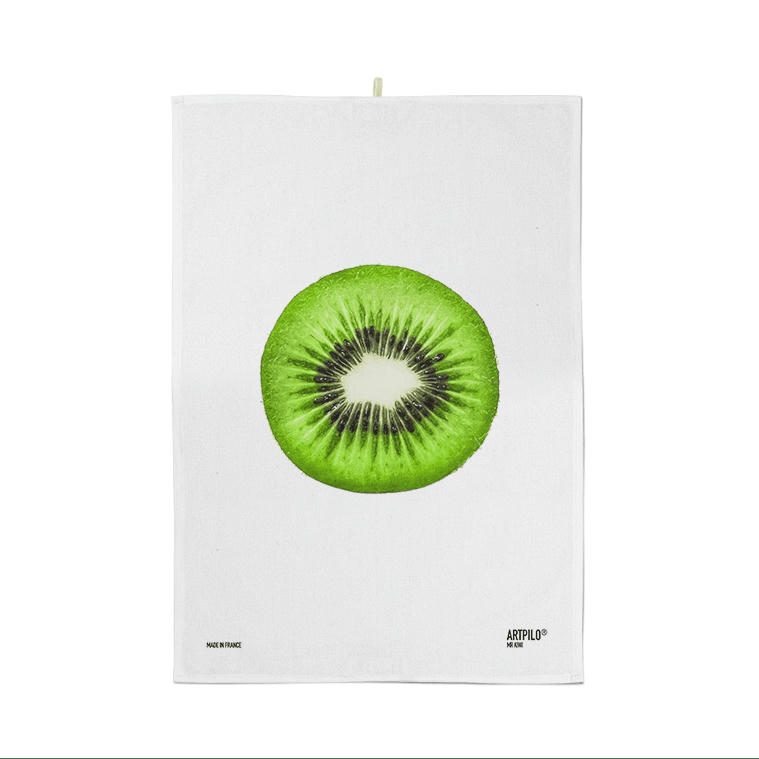 - Torchon fruit coton blanc