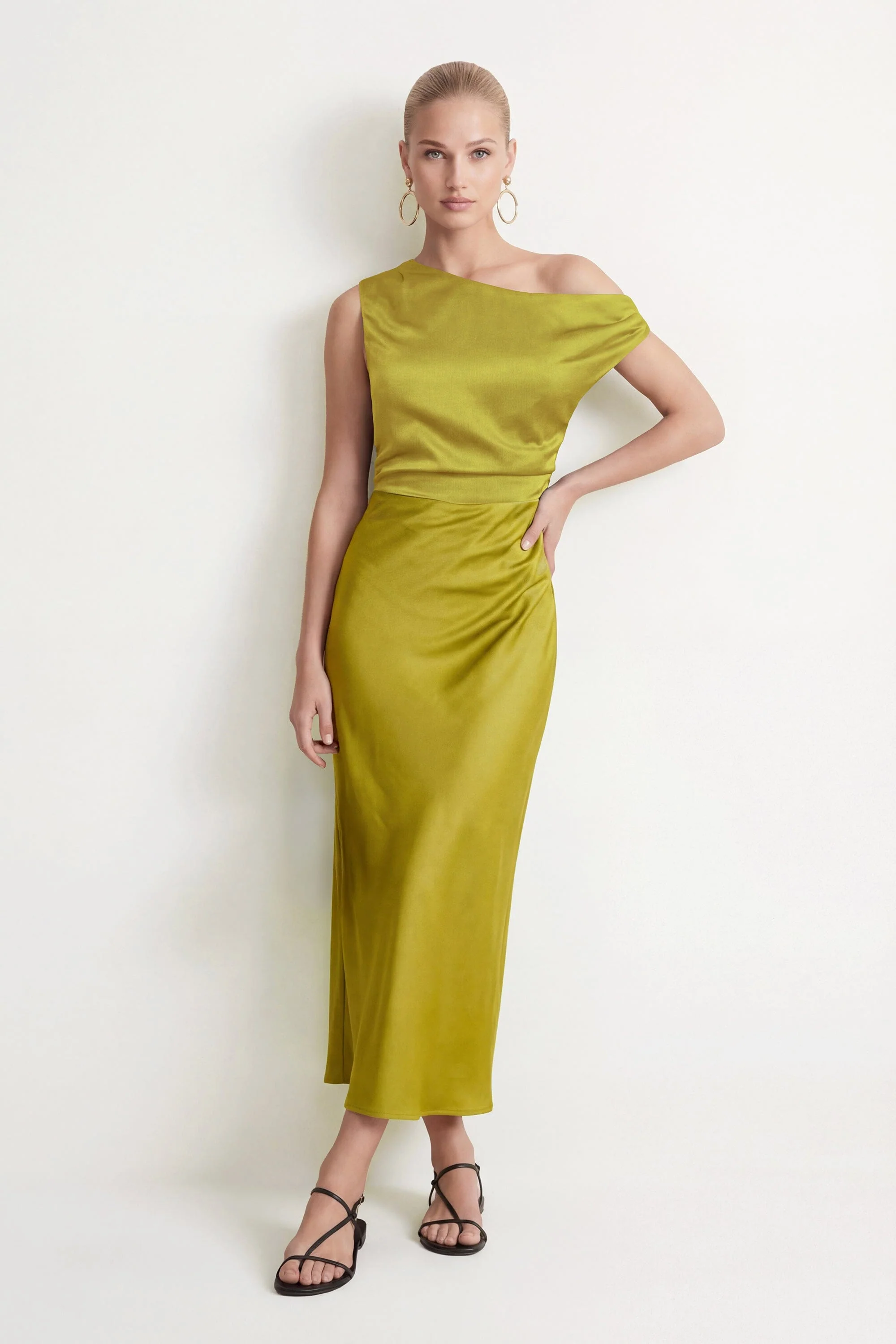 ROBE ASYMETRIQUE - CAPRI - ANIS